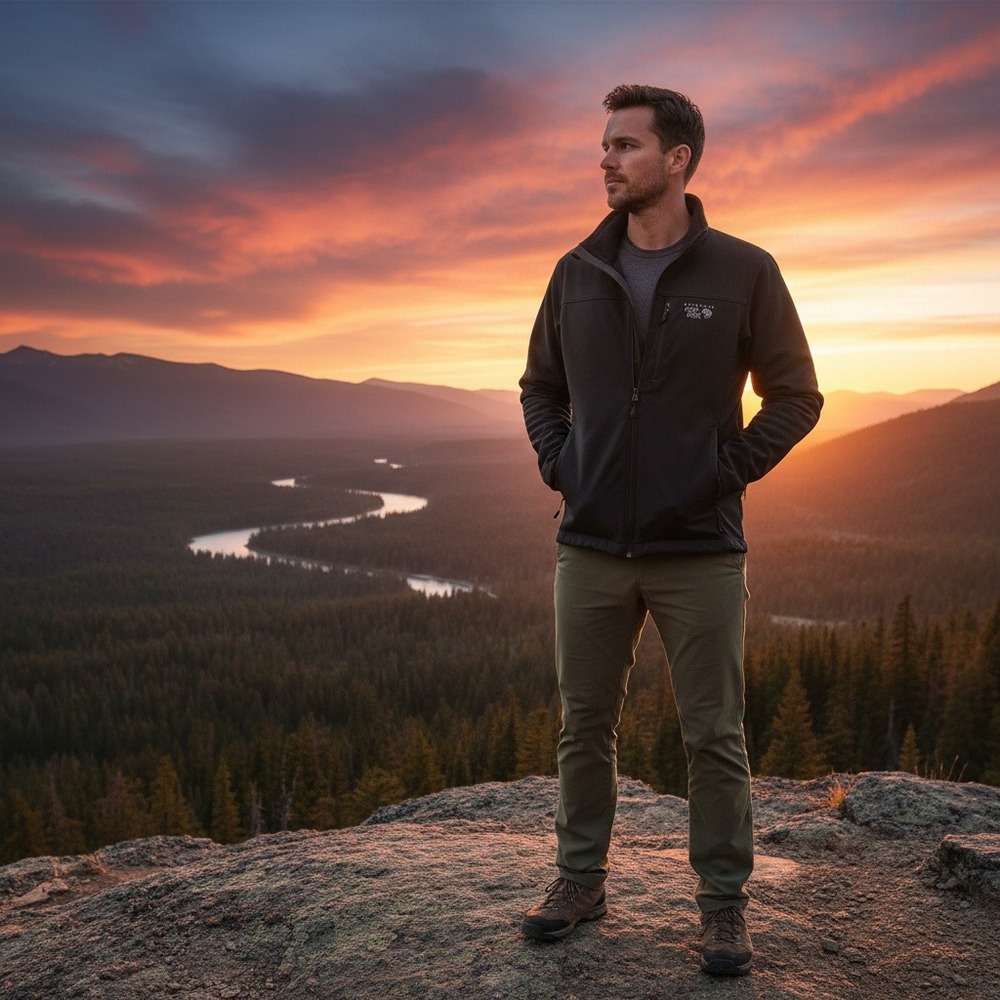 Mountain Hardwear Fleece Jacket Mens Small Black Polyester Full Zip Android Logo